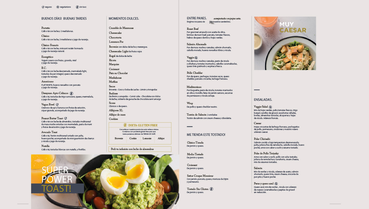 Nuestras opciones de menu a