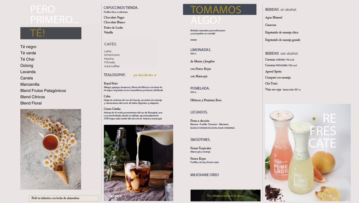 Nuestras opciones de menu c